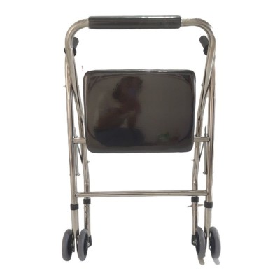 不锈钢轮坐助行器 老年人走路助行器 扶椅轮步行器代步车
